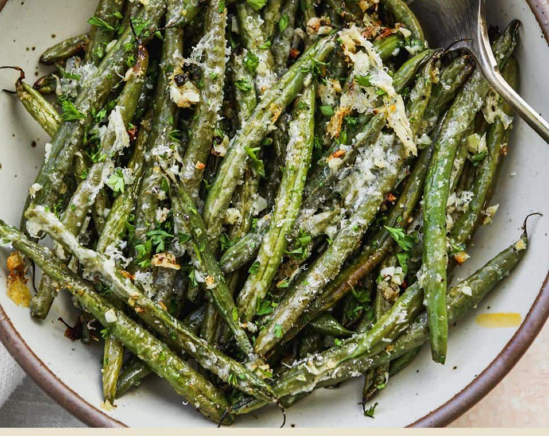 Roasted Parmesan Green Beans- holiday