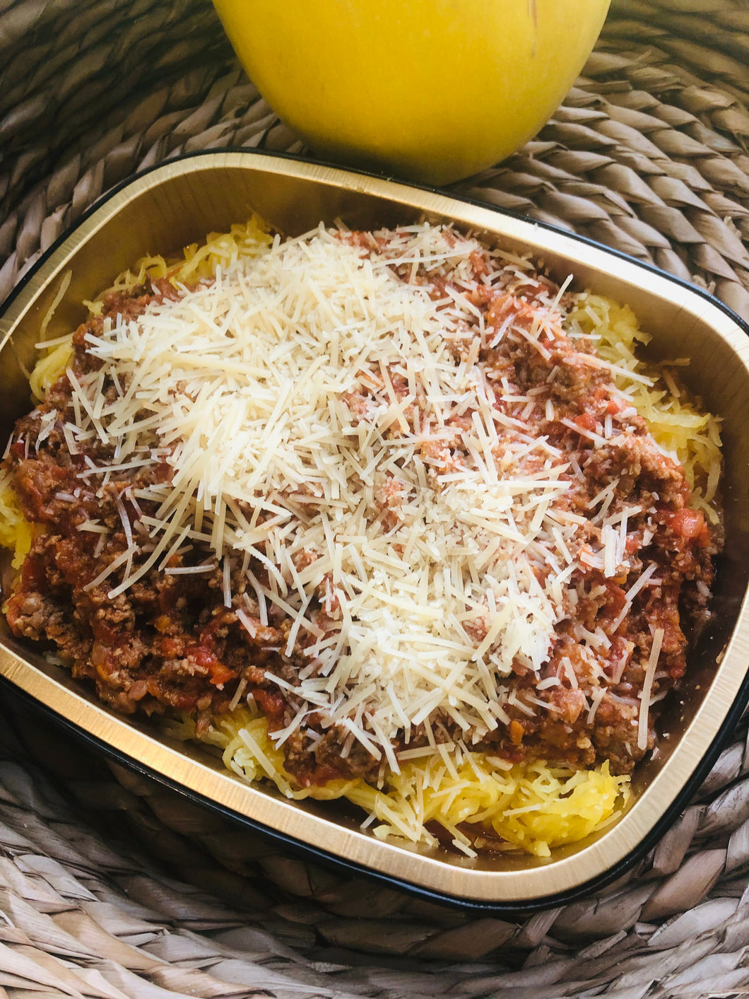 Beef Bolognese over Spaghetti Squash Noodles