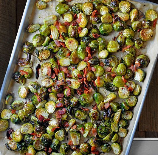 Roasted Brussel Sprouts with Bacon (GF,K,DF)