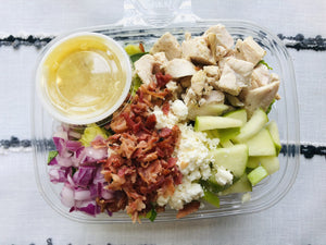 Lunch Box Apple Feta and Spinach Salad with Chicken (GF,)